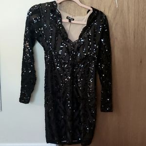 Black sparkly Express dress